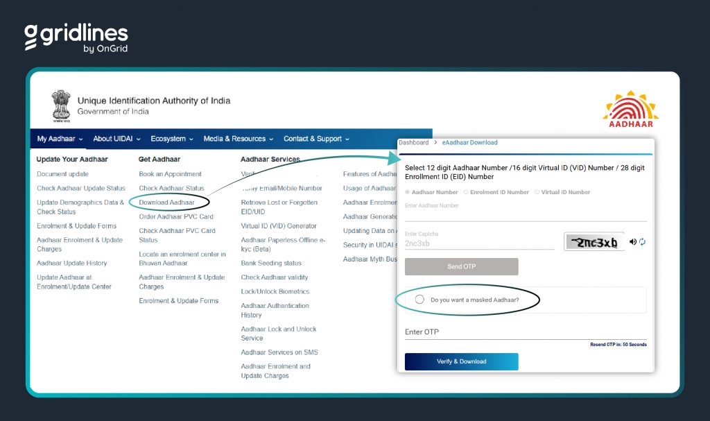 How to generate masked aadhaar